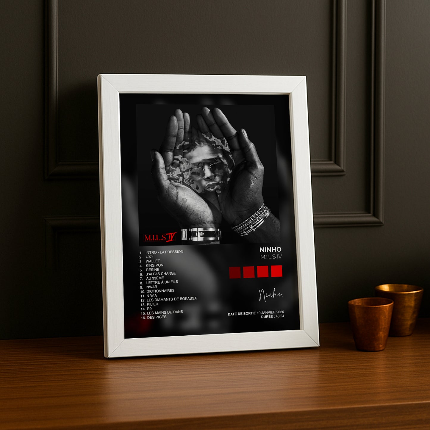 Cadre Photo Ninho – M.I.L.S 4 décoration chambre fan de rap