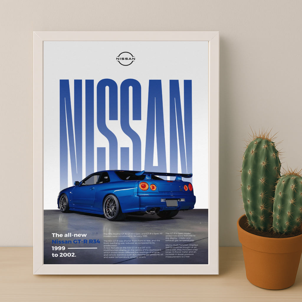 Poster Voitures - Nissan GT-R R-34