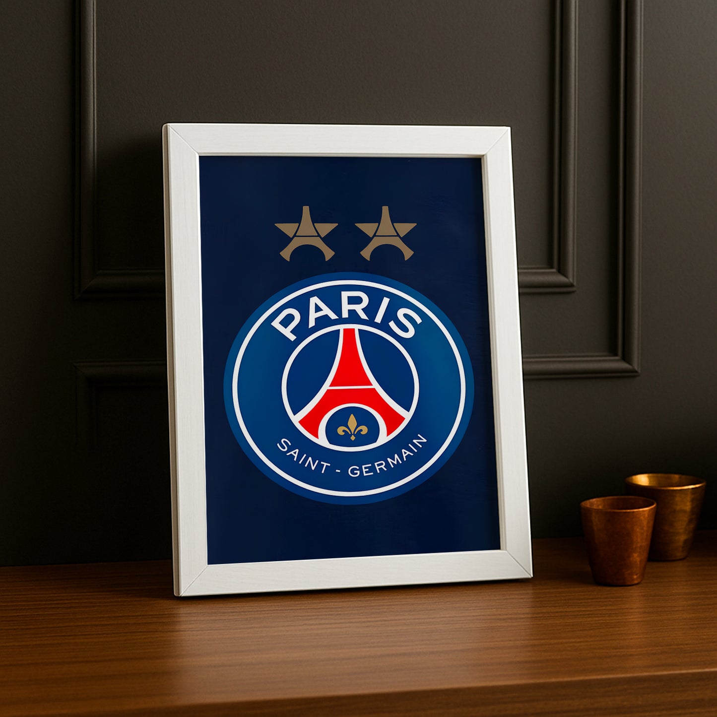 Cadre photo Paris Saint-Germain logo étoilée TonCadre