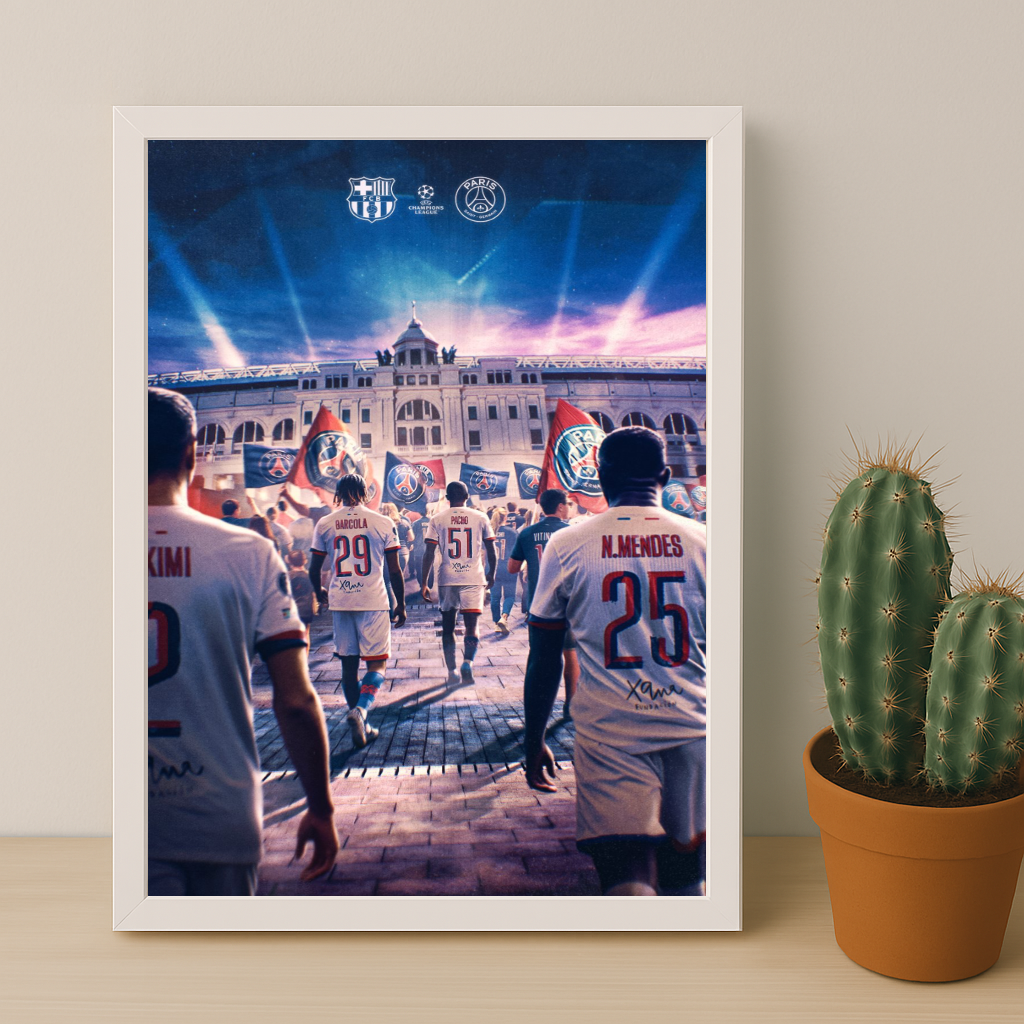 Poster encadrée Paris Saint-Germain - Illustration
