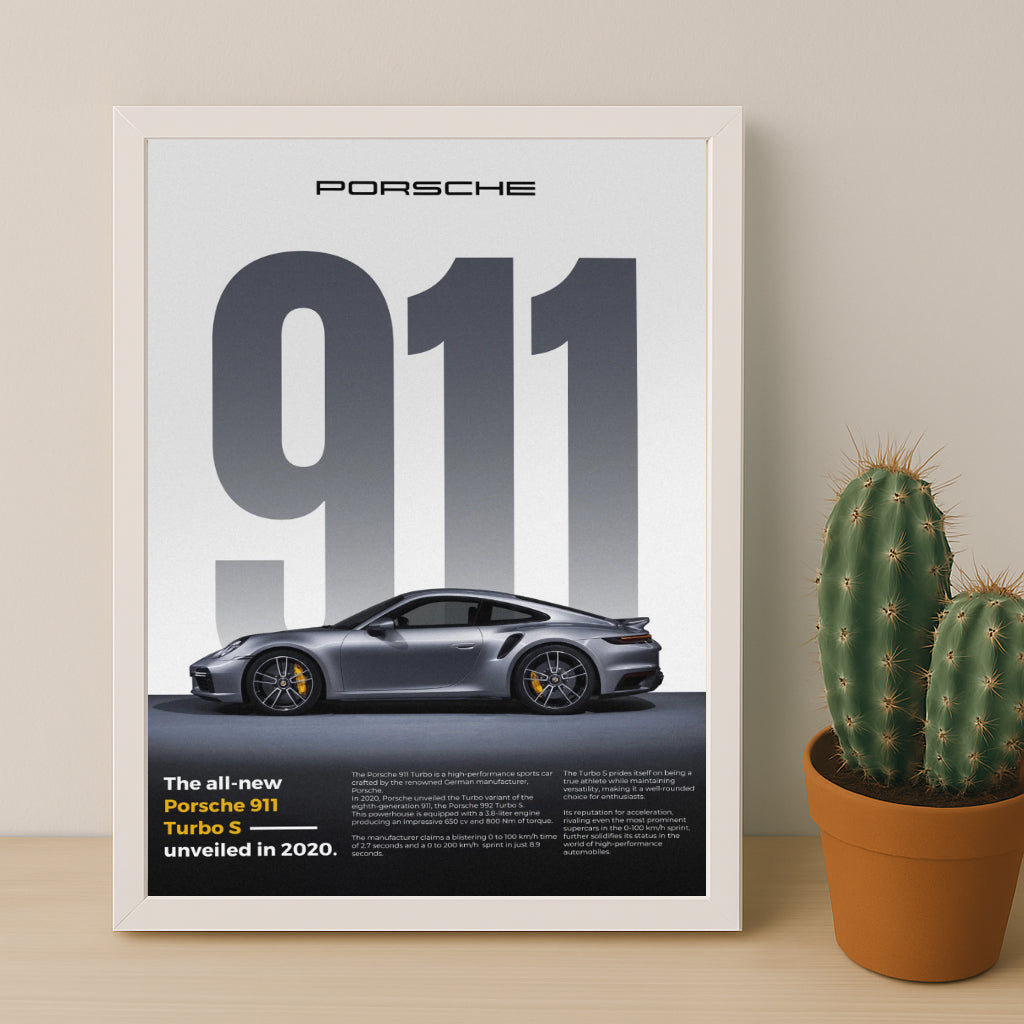 Poster Voitures - Porsche 911 Turbo S