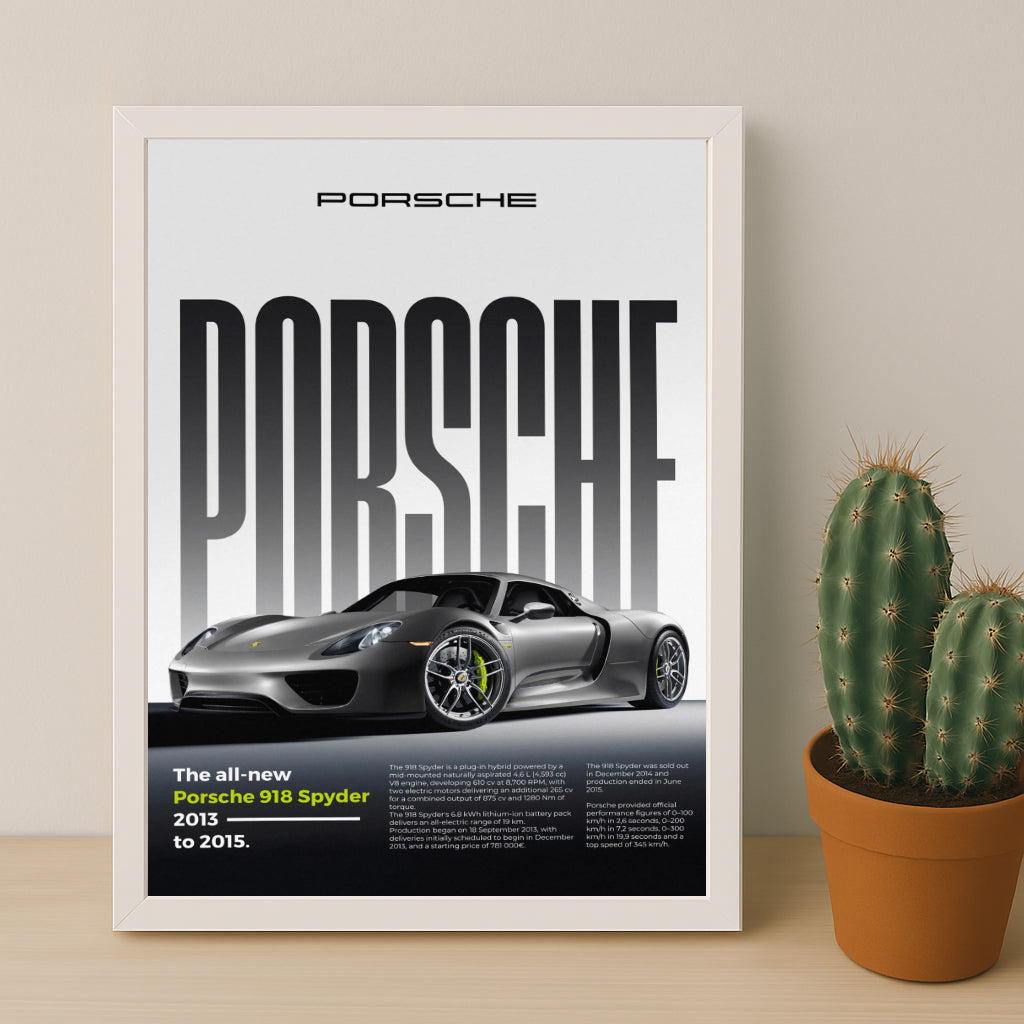 Poster Voitures - Porsche 918 Spyder