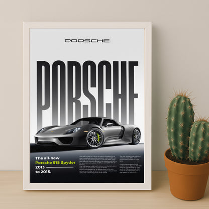 Poster Voitures - Porsche 918 Spyder