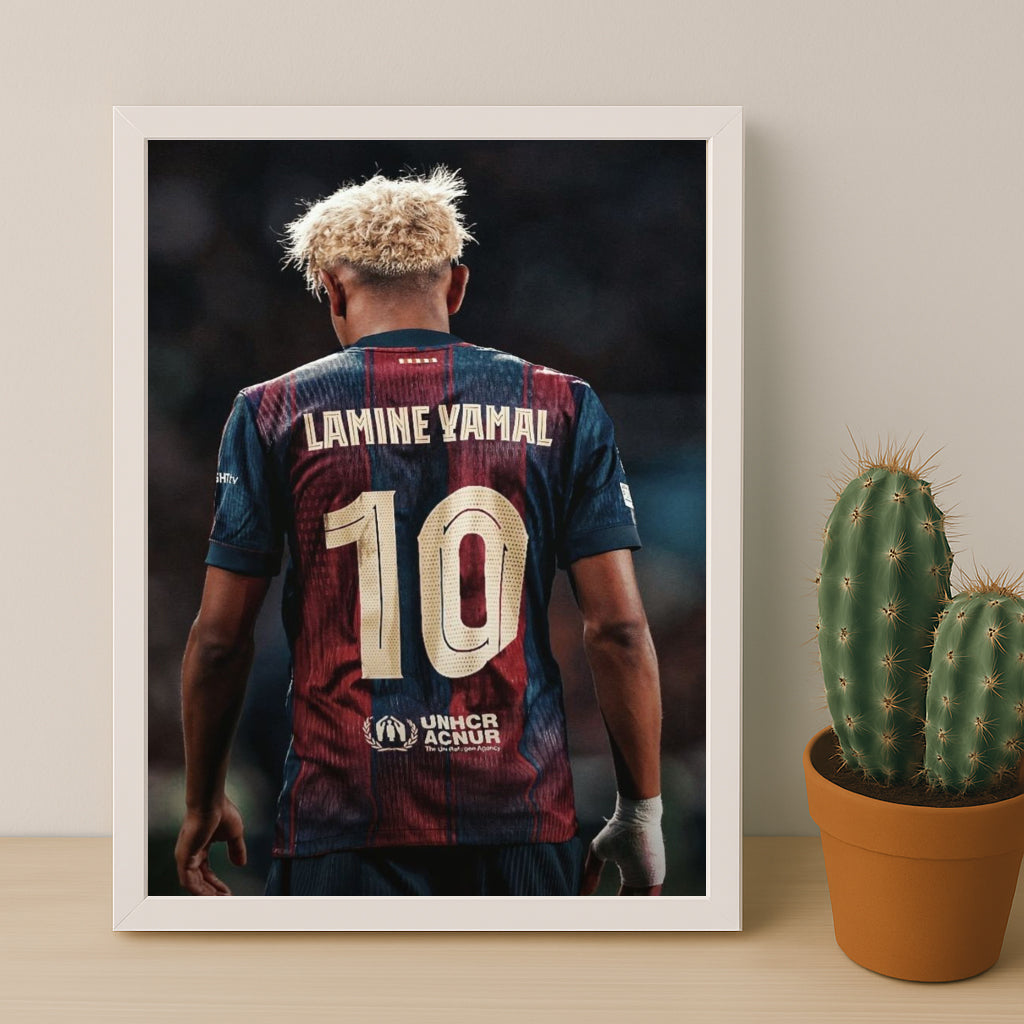 Poster encadrée FC Barcelone - Lamine Yamal