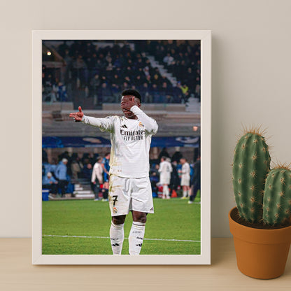 Poster encadrée Real Madrid - Vinicius Junior Célébration