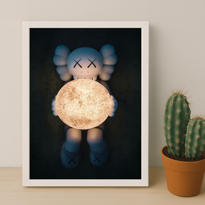 Poster Kaws - Companion Lune