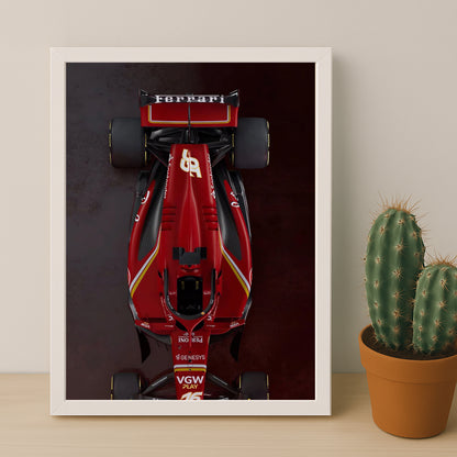 Poster encadrée Formule 1 - Ferrari