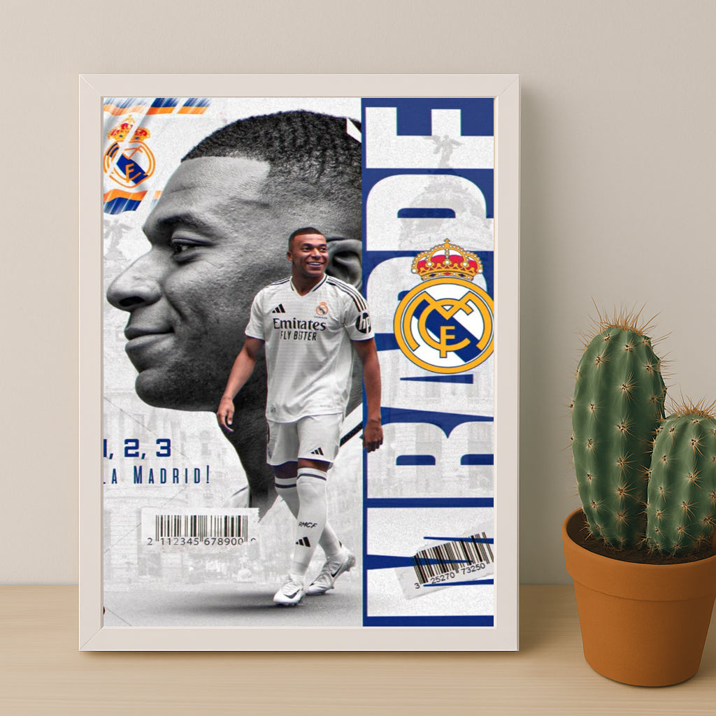 Poster encadrée Real Madrid - Kylian Mbappé