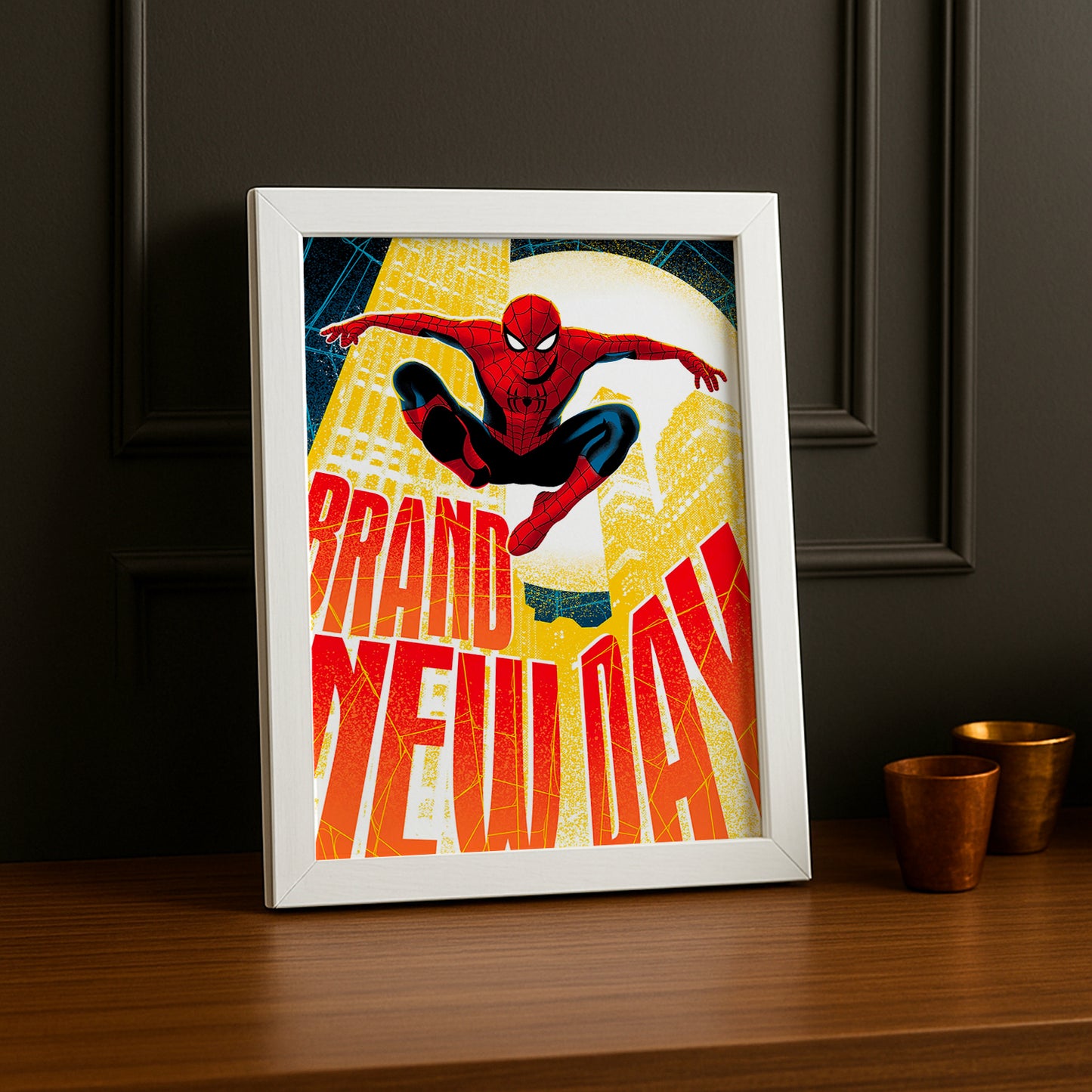 Cadre Photo Spider-Man Brand New Day Dessin – Poster Encadrée Marvel 2026 TonCadre