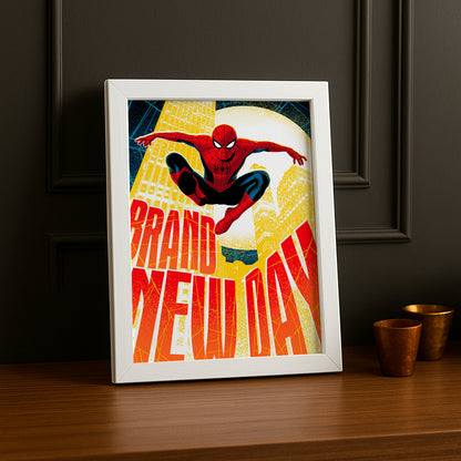 Cadre Photo Spider-Man Brand New Day Dessin – Poster Encadrée Marvel 2026 TonCadre