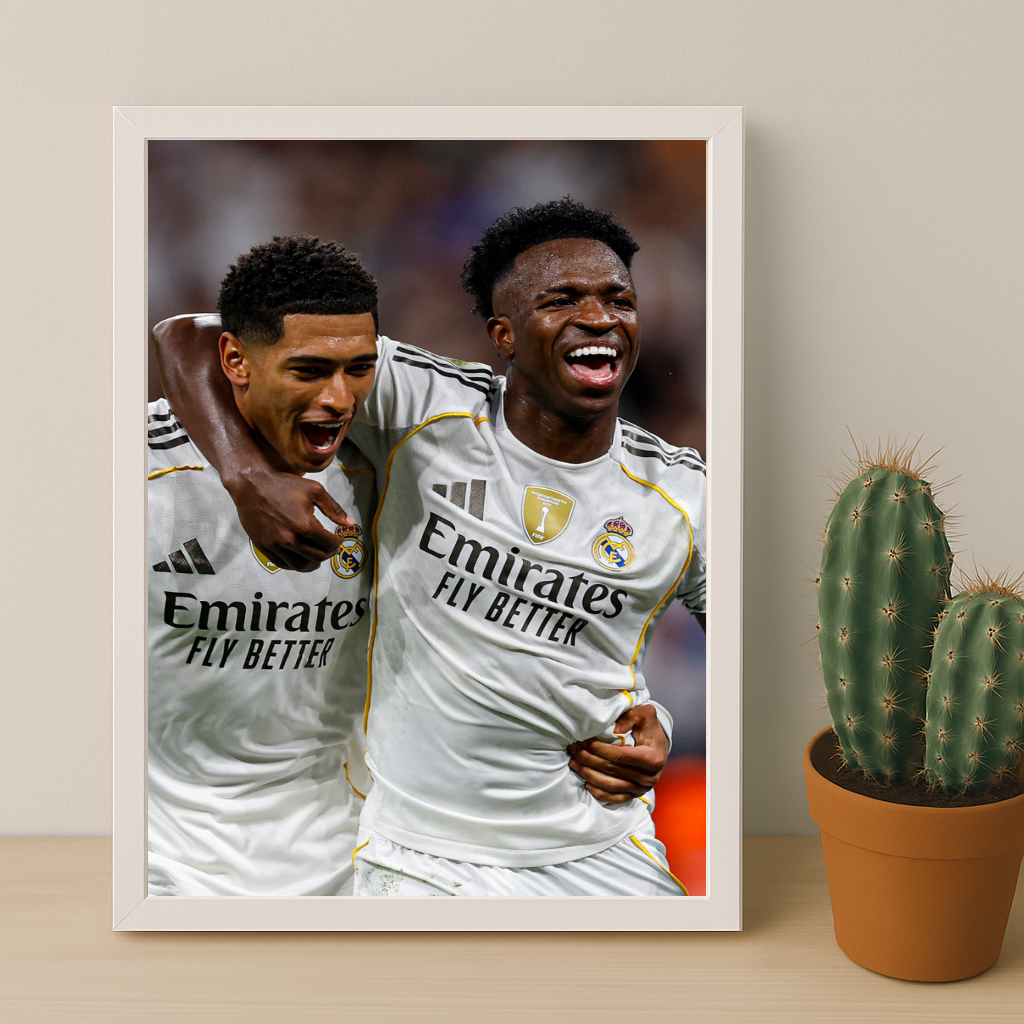Poster encadrée Real Madrid - Vinicius Jr x Bellingham