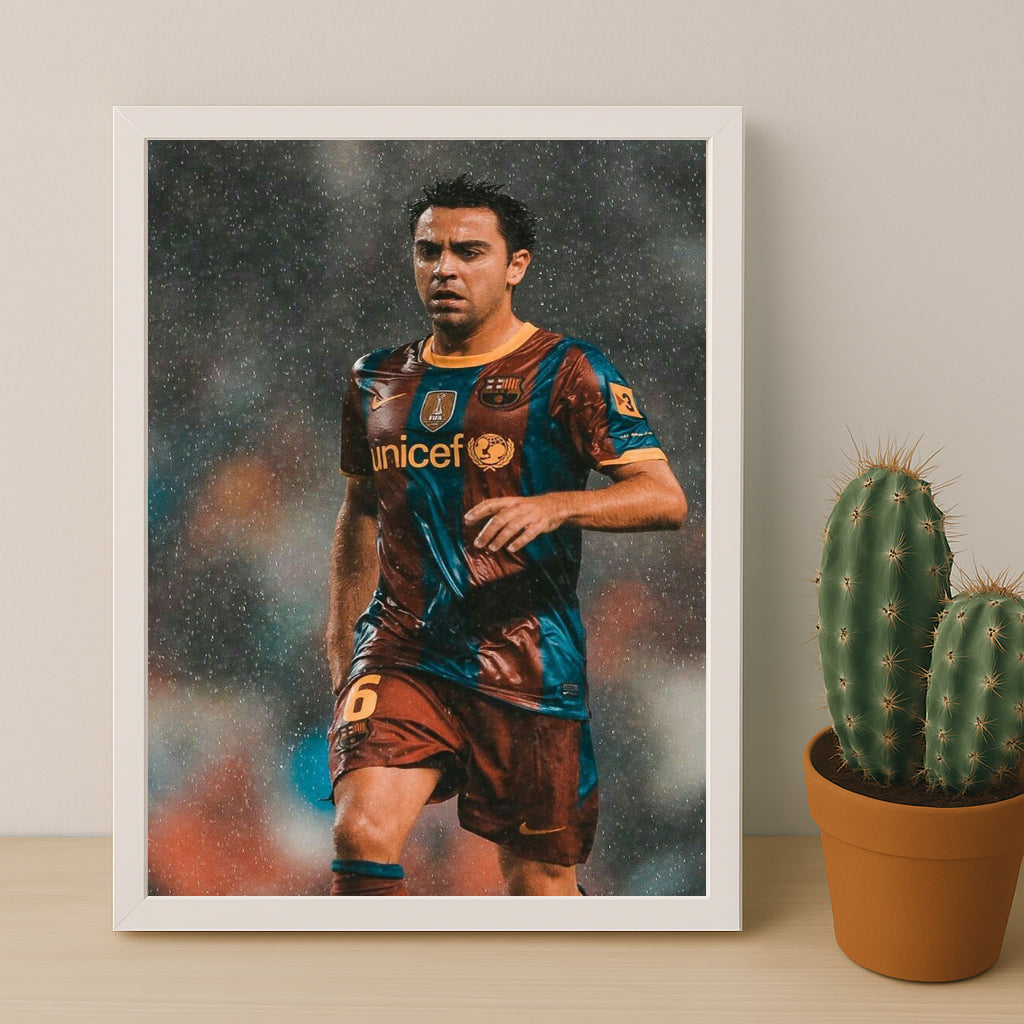 Poster encadrée FC Barcelone - Xavi