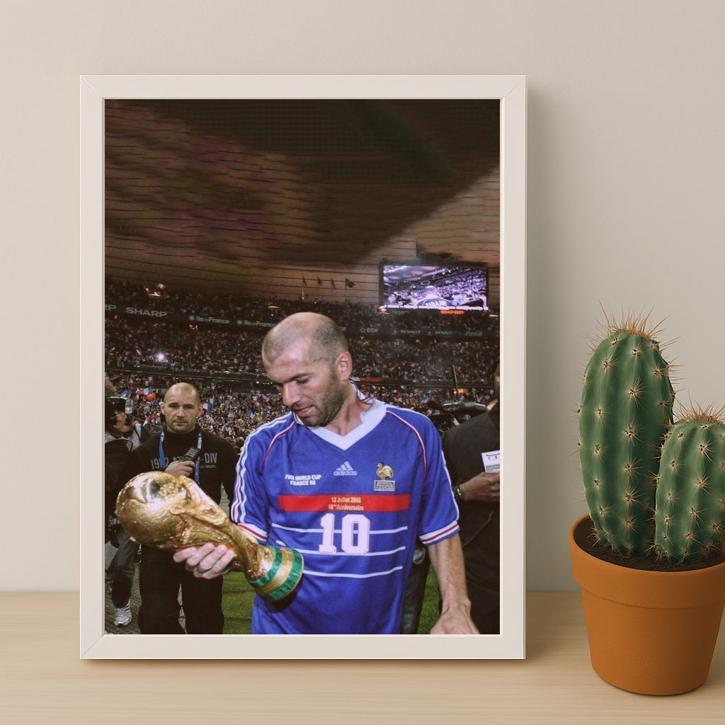 Poster encadrée France Football - Zidane Coupe du Monde 98