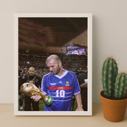 Poster encadrée France Football - Zidane Coupe du Monde 98
