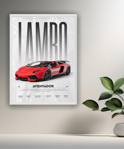 Cadre photo Lamborghini Aventador