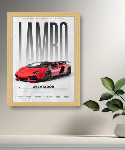 Cadre photo Lamborghini Aventador