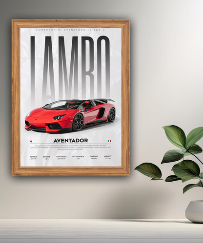 Cadre photo Lamborghini Aventador