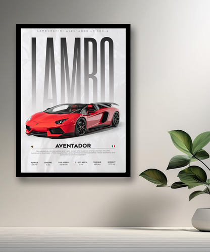 Cadre photo Lamborghini Aventador
