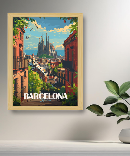 Cadre photo Barcelona Spain