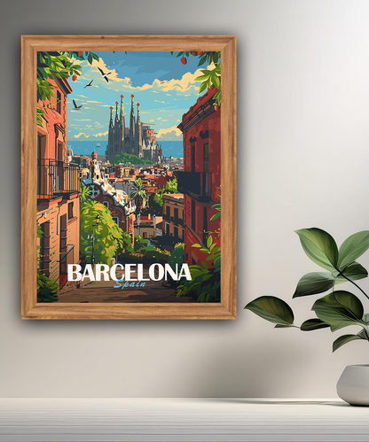 Cadre photo Barcelona Spain