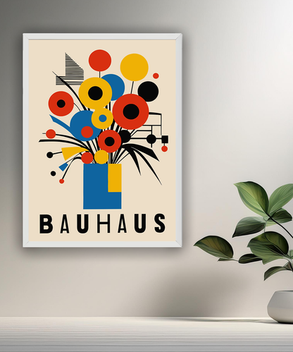 Cadre photo Bauhaus bouquet de fleurs