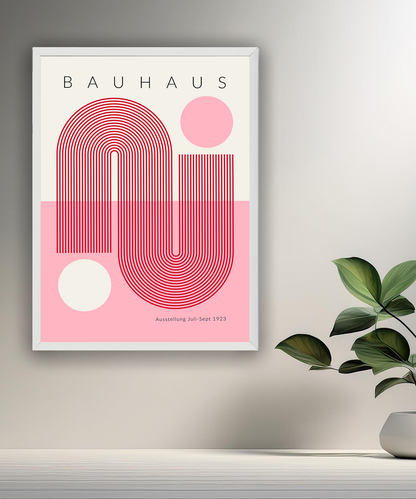 Cadre photo Bauhaus rose