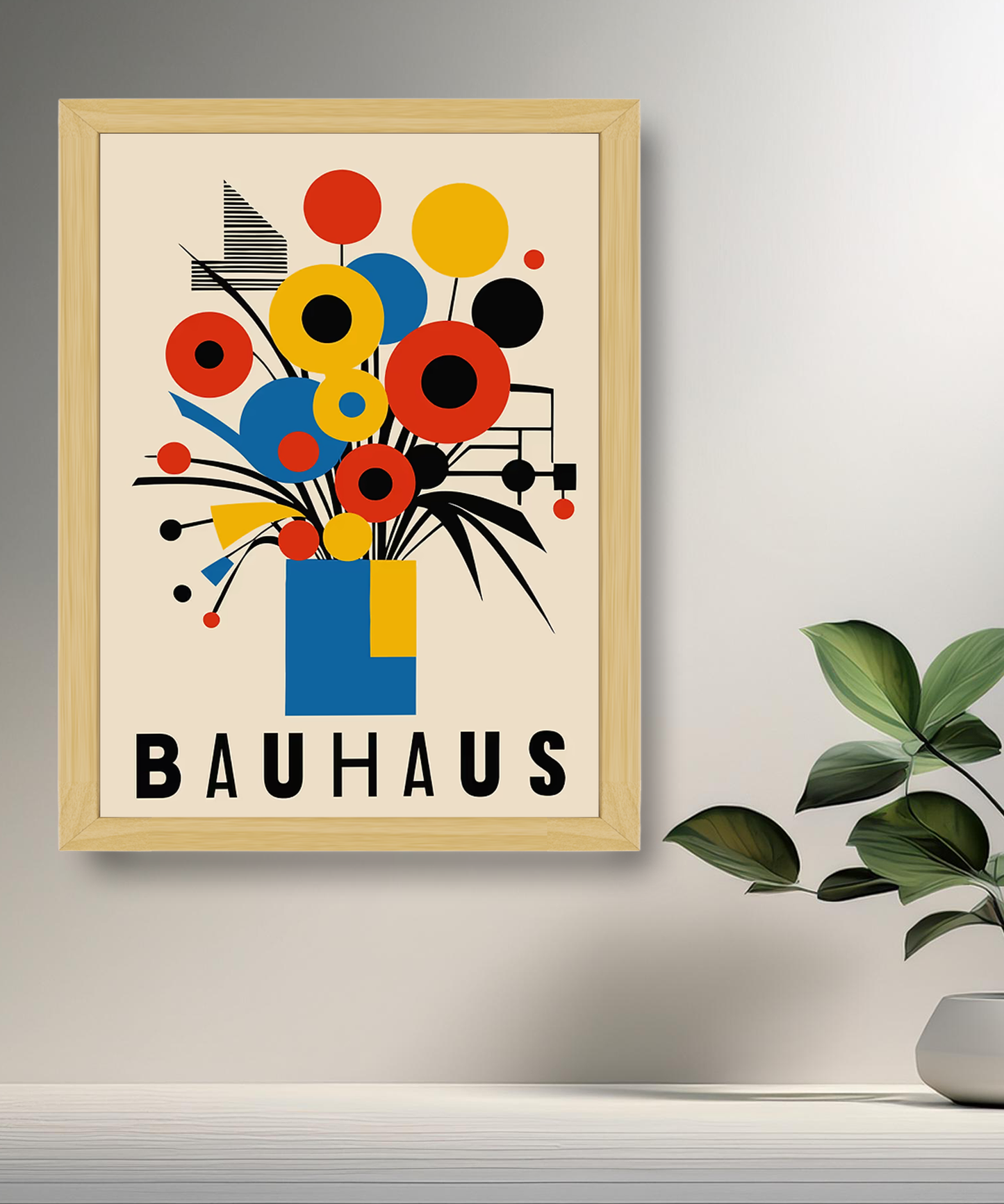 Cadre photo Bauhaus bouquet de fleurs