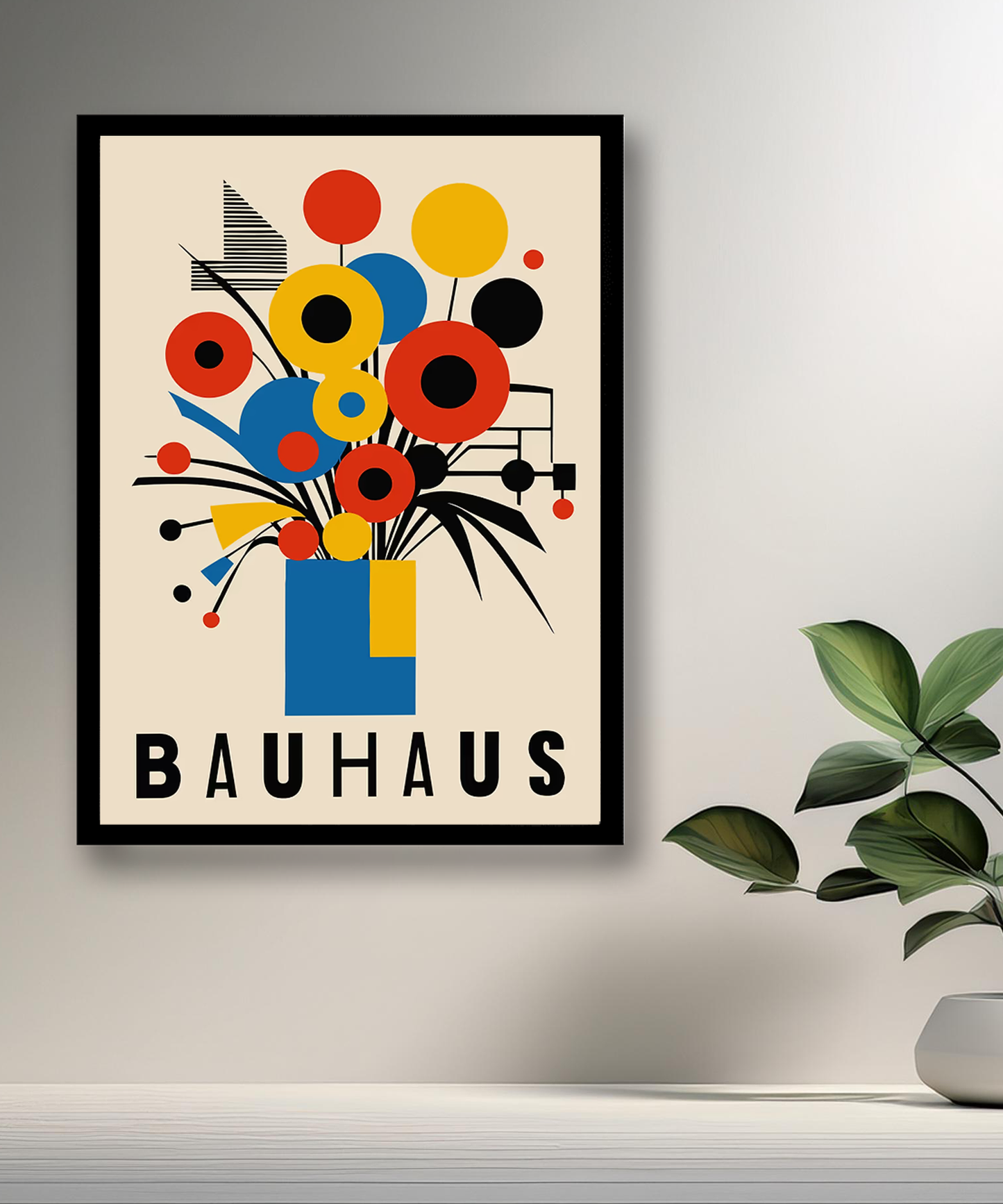 Cadre photo Bauhaus bouquet de fleurs