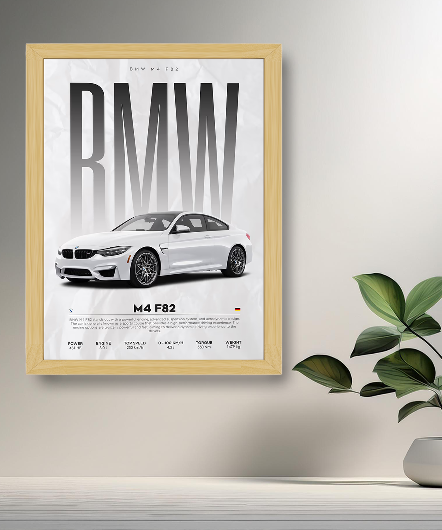 Cadre photo BMW M4 F82