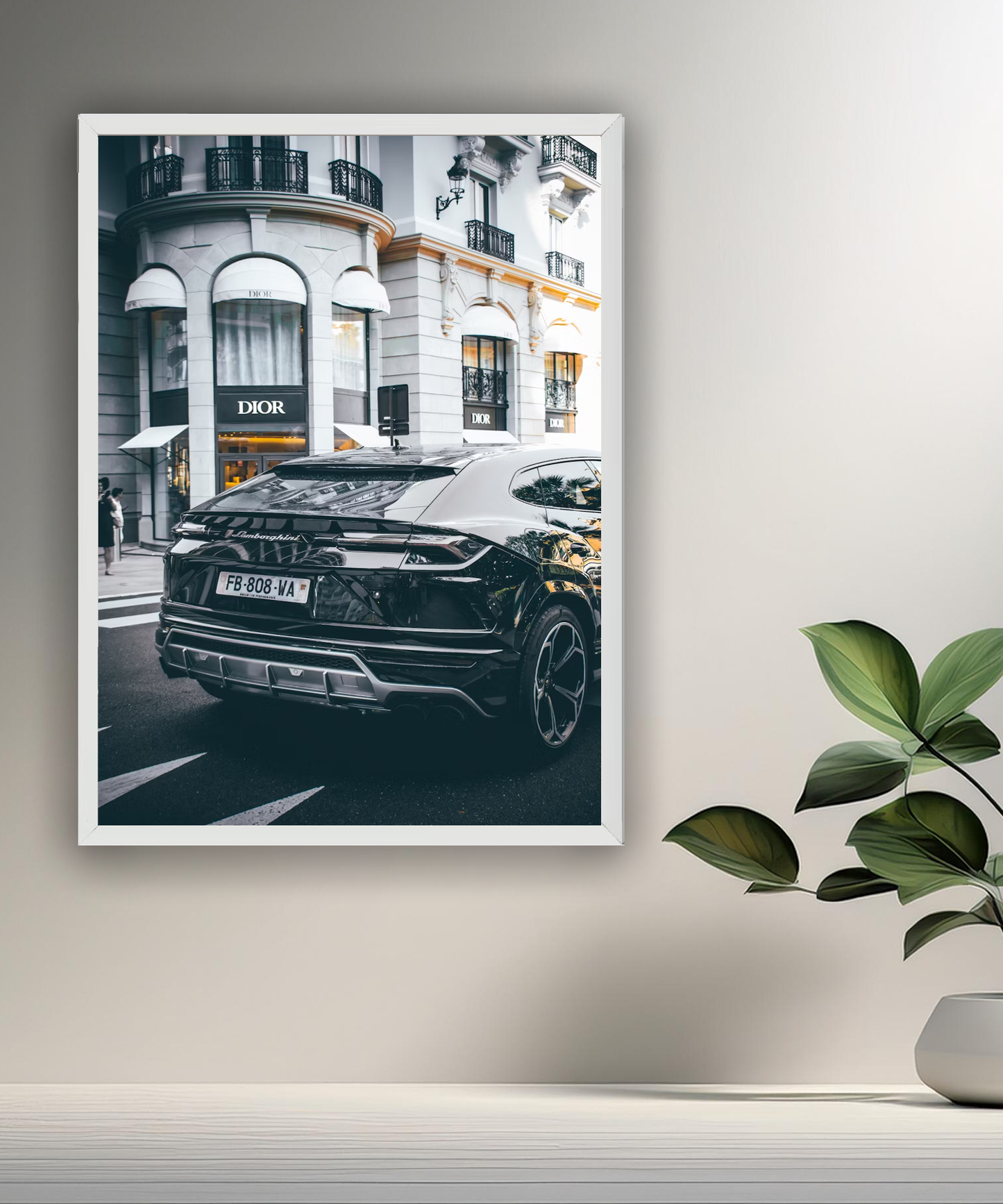 Poster Dior x Lamborghini Urus encadré