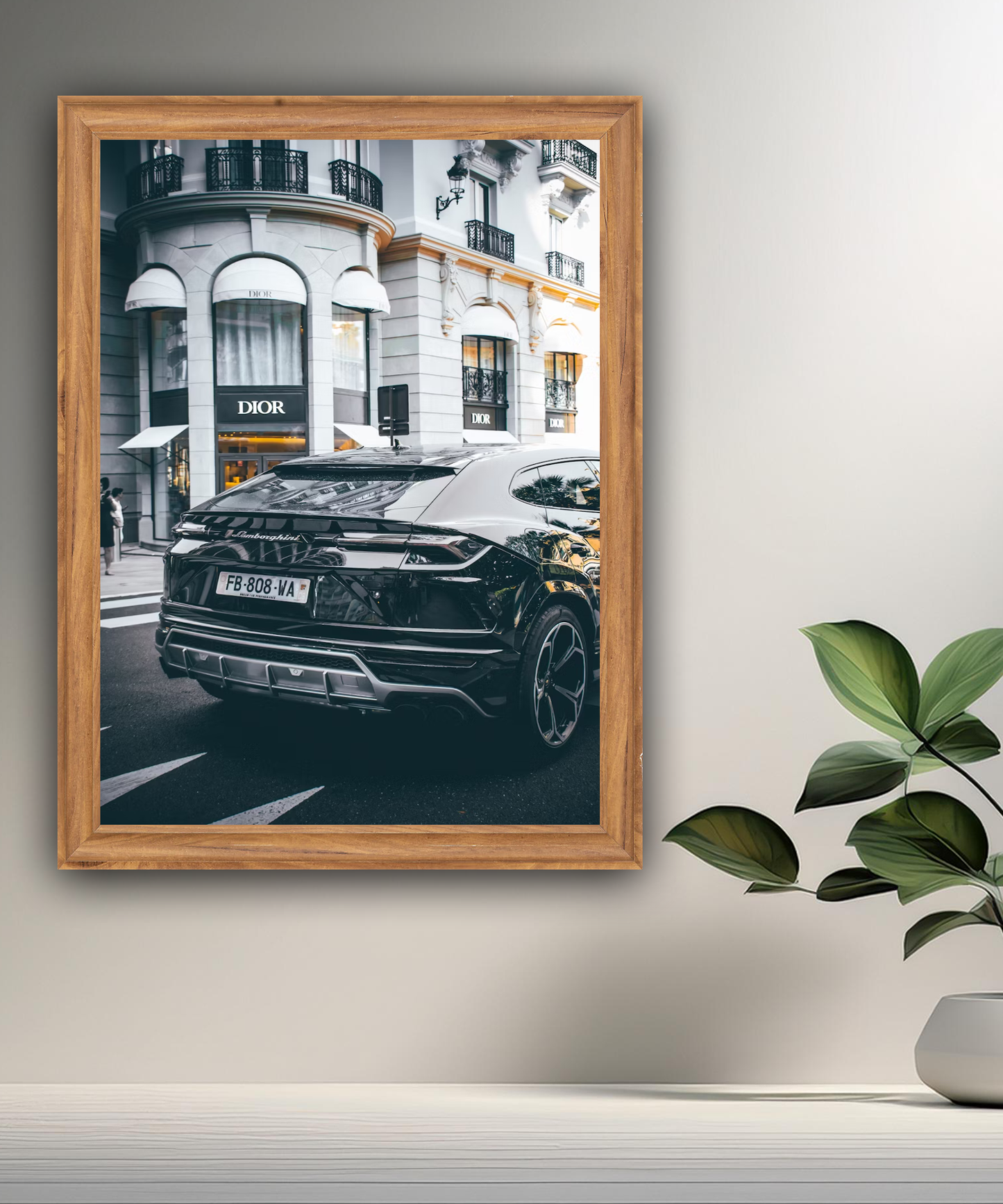 Poster Dior x Lamborghini Urus encadré