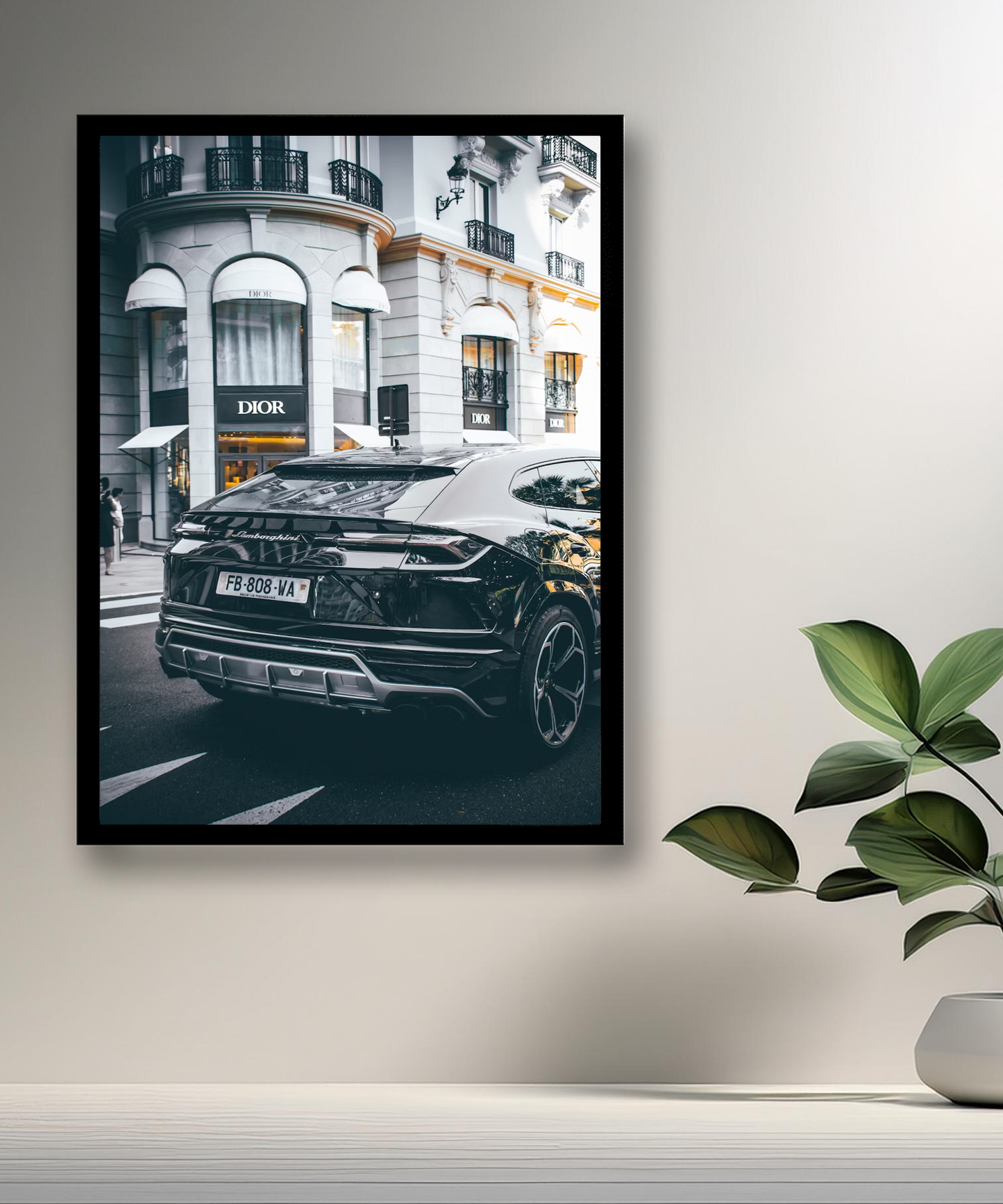 Poster Dior x Lamborghini Urus encadré