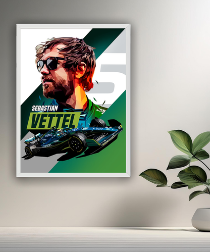 Cadre photo Sebastian Vettel Formule 1