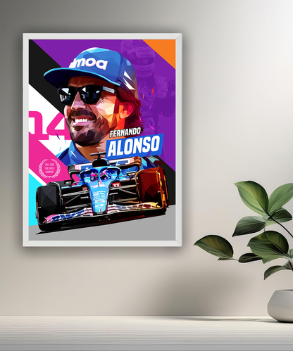 Cadre photo Fernando Alonso Formula 1