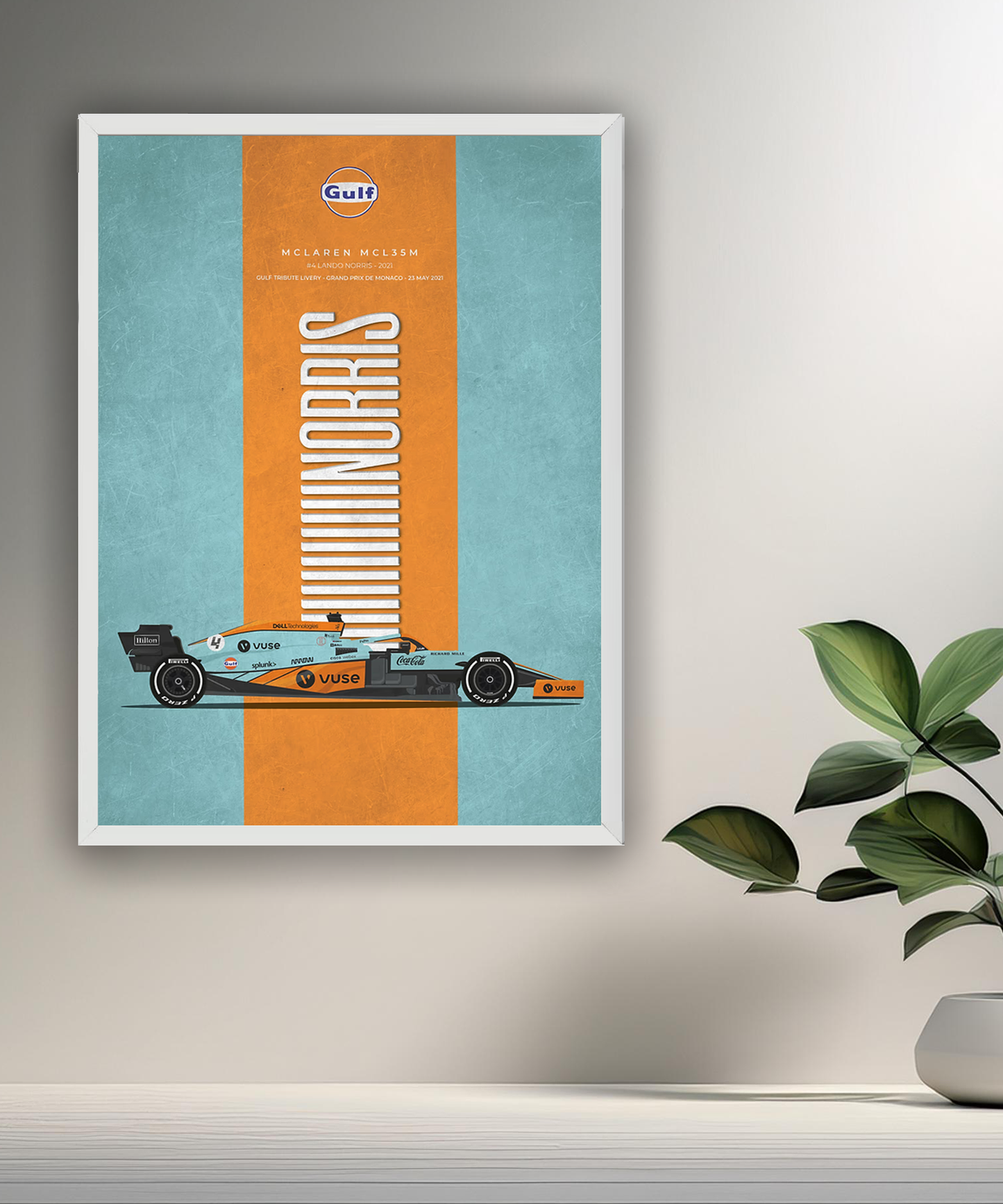 Cadre photo Formule 1 Gulf