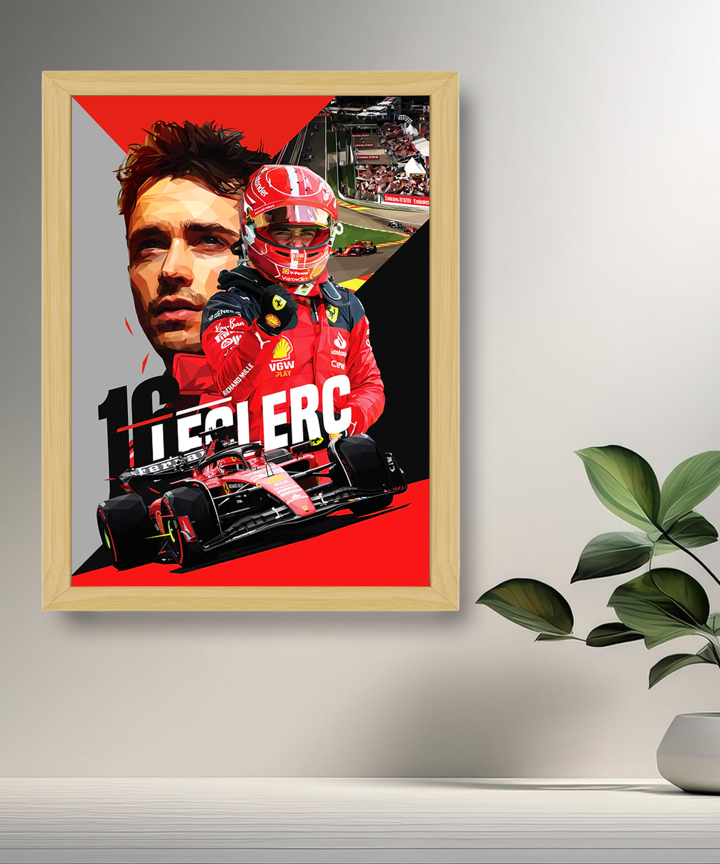 Cadre photo Charles Leclerc Formule 1