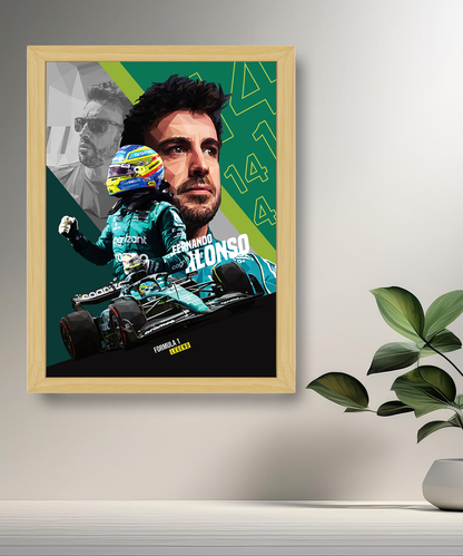 Cadre photo Fernando Alonso Formule 1