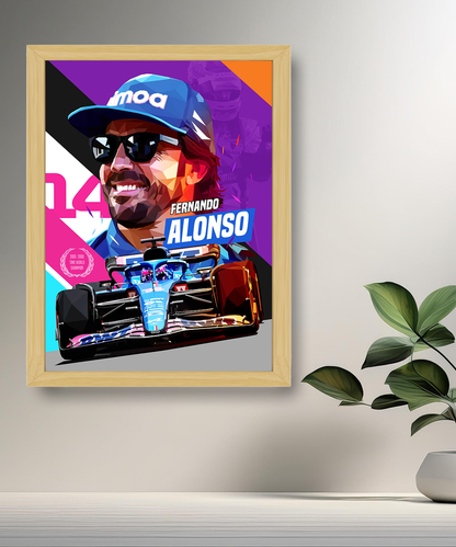 Cadre photo Fernando Alonso Formula 1