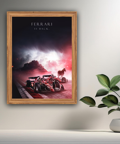 Cadre photo Ferrari is back Formule 1
