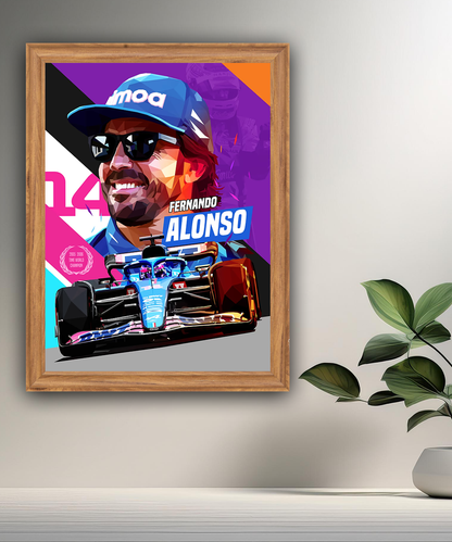 Cadre photo Fernando Alonso Formula 1