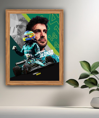 Cadre photo Fernando Alonso Formule 1