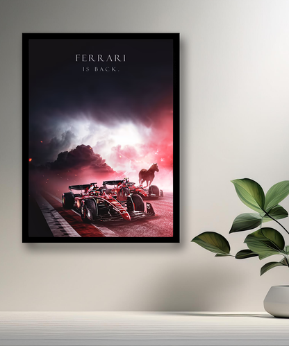 Cadre photo Ferrari is back Formule 1