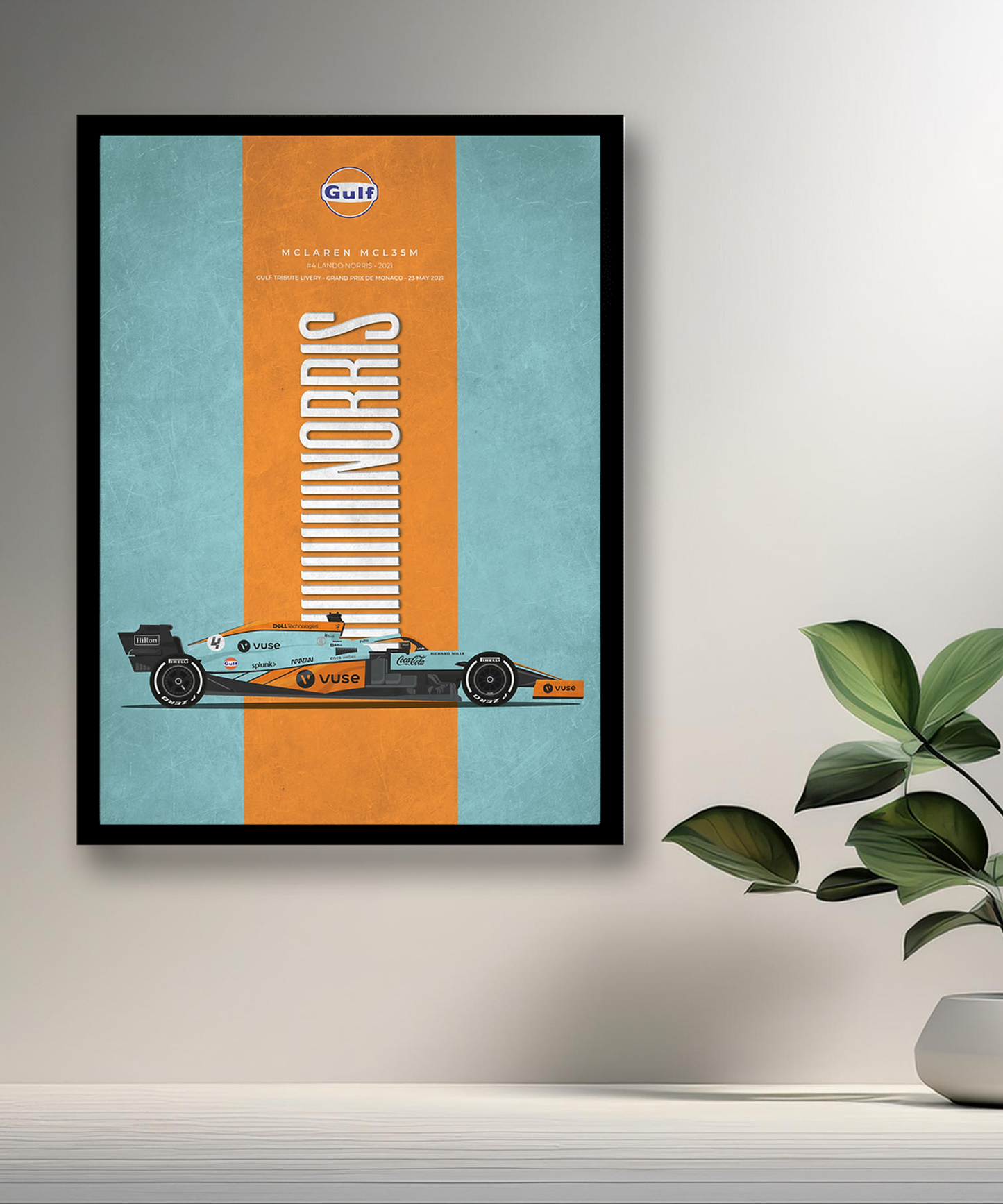 Cadre photo Formule 1 Gulf