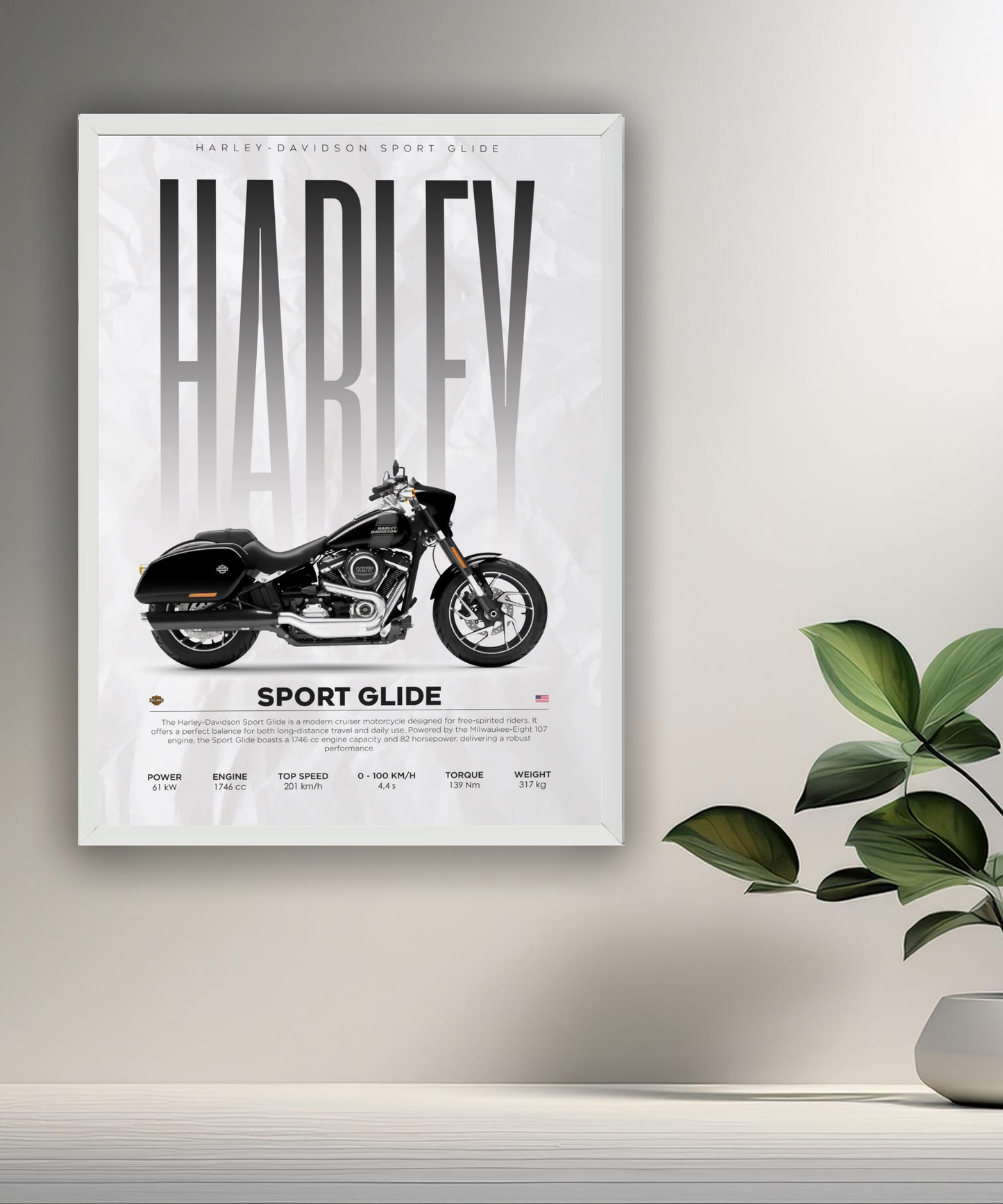 Cadre photo Harley Sport Glide