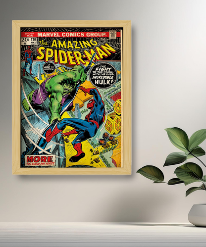Cadre photo Hulk vs Spider-man Marvel