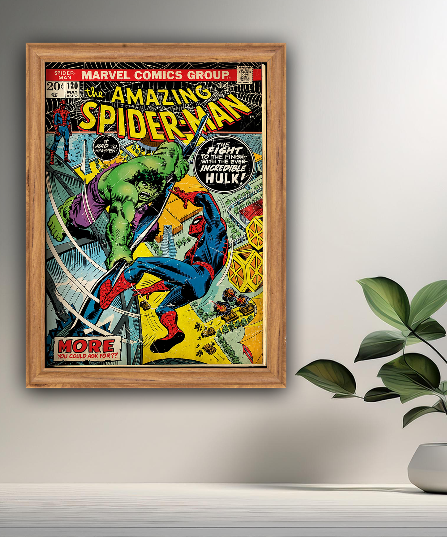 Cadre photo Hulk vs Spider-man Marvel