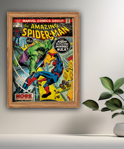 Cadre photo Hulk vs Spider-man Marvel