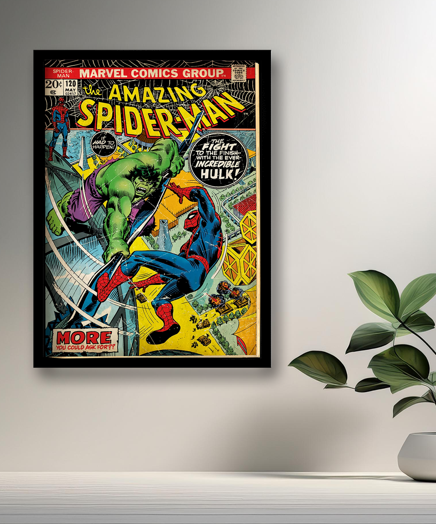 Cadre photo Hulk vs Spider-man Marvel