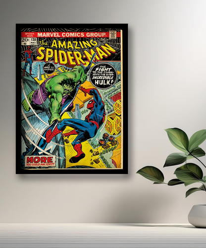 Cadre photo Hulk vs Spider-man Marvel