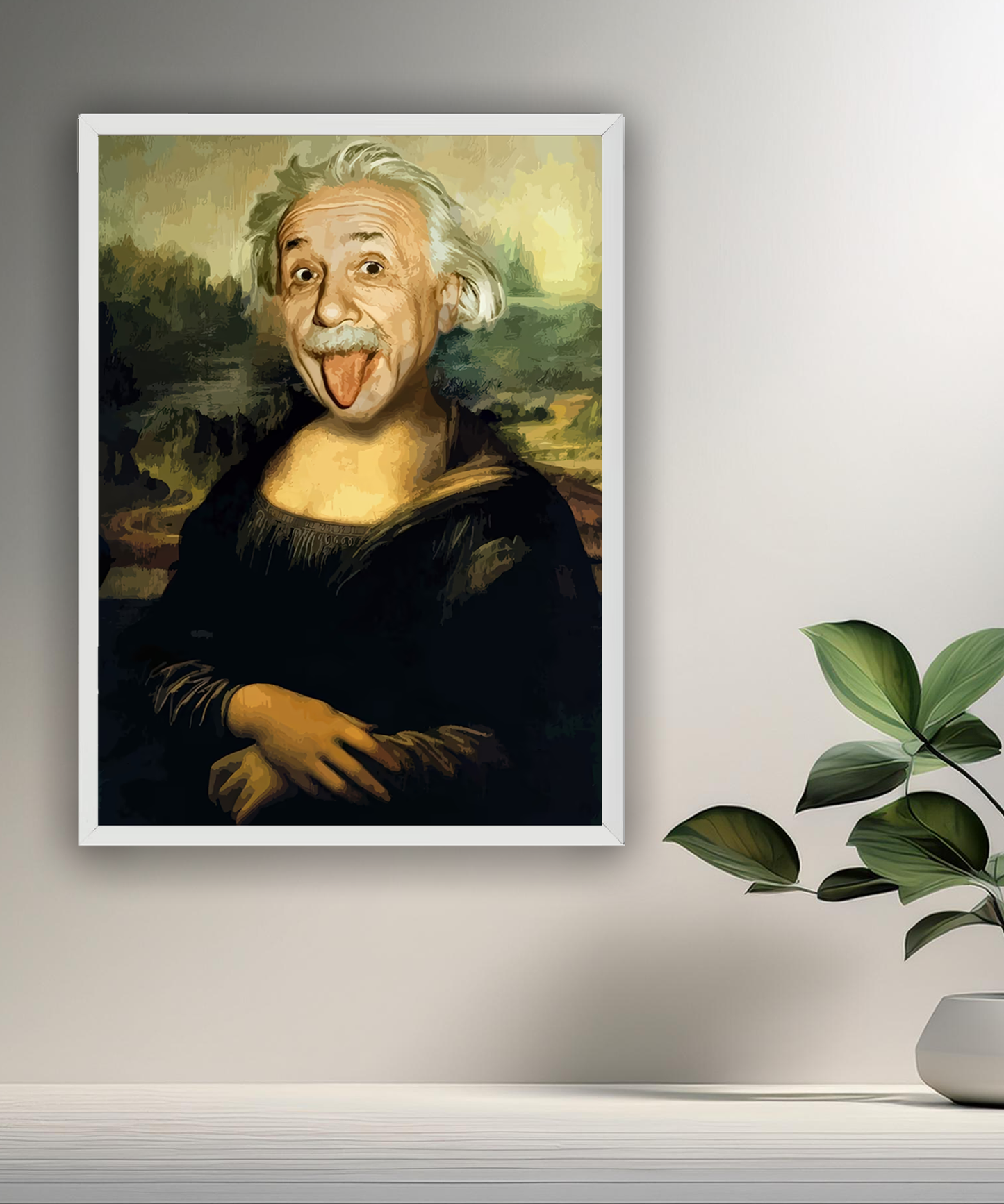 Cadre photo Mona Lisa La Joconde Albert Einstein